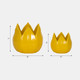 20116-02#S/2 5/8" Petal Planters, Yellow