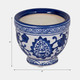 80297#4", 6oz Bowl Chinoiserie Candle, Blue/white