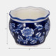 80298# 4", 7oz Round Chinoiserie Candle , Blue/white