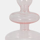 20118-12#11" Vintage Glass Taper Candle Holder, Pink