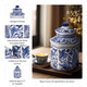 80305#7" 6oz Sandalwood Myrrh Chinoiserie Cndle,blu/wht