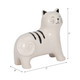 20179#7" Standing Kitty, White/black
