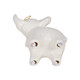 20180#5" Elephant With Glasses, White/gold