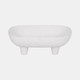 20196#10" Footed Rounded Rectangle Bowl, White