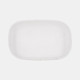 20196#10" Footed Rounded Rectangle Bowl, White