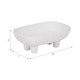 20196#10" Footed Rounded Rectangle Bowl, White