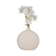 20212#8" Round Swirled Matte Vase, White