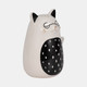 20222#7" Spotted Belly Kitty, White/black