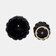 20252-02#S/2 6/8" Defined Bubble Planters, Black