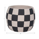 20313-02#8" Checkerboard Rounded Planter, Black/white