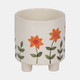 20319-01#6" Footed Hand Painted Planter, Multi