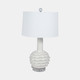 51316#27" Ruffles Table Lamp Crystal Base, White