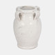 20337-03#8" Vase With Handles, White Crackle