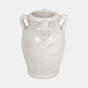 20337-03#8" Vase With Handles, White Crackle