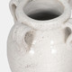 20337-03#8" Vase With Handles, White Crackle