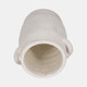 20342-01#8" Traditional Handle Vase Rough Finish, White