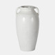 20345#23" Terracotta Vase With Handles, White Crackle
