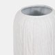 20352-01#32" Rough Cylinder Floor Vase, White