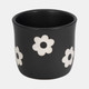 20360-02#6" Flower Power Planter, Black/white