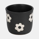 20360-02#6" Flower Power Planter, Black/white