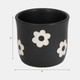 20360-02#6" Flower Power Planter, Black/white