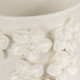 20362-02#6" Floral Applique Planter, Ivory