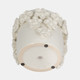 20362-02#6" Floral Applique Planter, Ivory