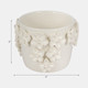 20362-02#6" Floral Applique Planter, Ivory