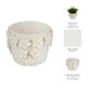 20362-02#6" Floral Applique Planter, Ivory