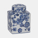 20372-01#8" Cherry Blossom Chinoiserie Jar, Blue/white