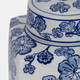 20372-01#8" Cherry Blossom Chinoiserie Jar, Blue/white