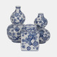 20372-01#8" Cherry Blossom Chinoiserie Jar, Blue/white
