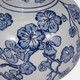 20372-02#14" Cherry Blossom Chinoiserie Gourd Vase, Blue/wh
