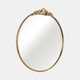 20374#36" Fleur Applique Round Mirror, Gold Wb