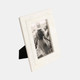 20384-01#4x6 Marble Border Photo Frame, White