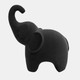 20413-02#8" Elephant With Rough Texture, Black