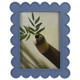 20418-02#5x7 Scallop Edge Photo Frame, Blue