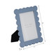 20418-02#5x7 Scallop Edge Photo Frame, Blue