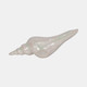 20425-02#12" Long Iridescent Seashell With Silver, Ivory/si