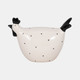 18486-03#7" Dotted Rooster, White/black