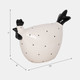 18486-03#7" Dotted Rooster, White/black