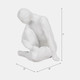 20431#7" Contemplating Figure Rough Texture, White