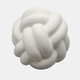 20438-02#7" Knot Orb Rough Texture, White