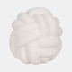 20438-03#9" Knot Orb Rough Texture, White