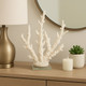 20439-02#14" Branching Coral On Glass Base, White