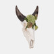20450-02#18" Bull Skull With Succulents, Multi