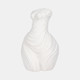 20455-01#11" Curvy Ribbed Sculpture, White