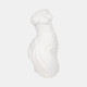 20455-01#11" Curvy Ribbed Sculpture, White