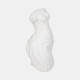 20455-02#16" Curvy Ribbed Sculpture, White