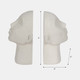 20465#S/2 9" Textured Head Up Bookends, White